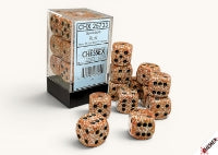 Speckled Dice: 16mm D6 Rust With Black Dice Block (12 Dice)