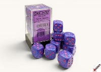 Speckled Dice: 16mm D6 Purple Passion With Pink Dice Block (12 Dice)