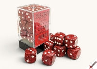Speckled Dice: 16mm D6 Lava Stone With White Dice Block (12 Dice)