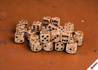 Speckled Dice: 12mm D6 Rust With Black Dice Block (36 Dice)