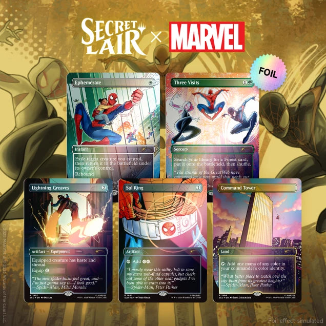 Secret Lair Drop: Secret Lair x Marvel's Spider-Man: Heroic Deeds - Rainbow Foil Edition - Secret Lair Drop Series (SLD)