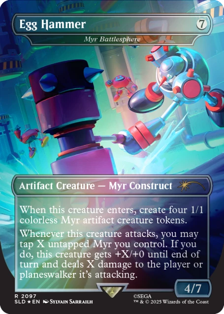 Secret Lair x Sonic the Hedgehog Superdrop: Turbo Gear (Rainbow Foil) - Secret Lair Drop Series (SLD)