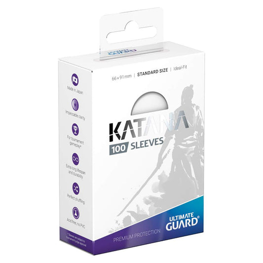 Katana Sleeves: Standard Size Clear (100ct)