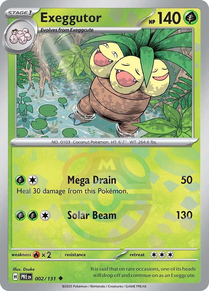 Exeggutor (002/131) (Master Ball Pattern) [Scarlet & Violet: Prismatic Evolutions]