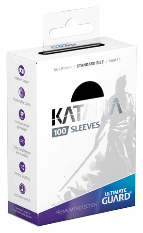 Katana Sleeves: Standard Size Black (100ct)