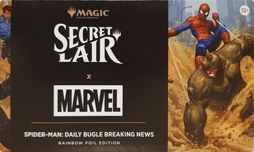 Secret Lair Drop: Secret Lair x Marvel's Spider-Man: Daily Bugle Breaking News - Rainbow Foil Edition - Secret Lair Drop Series (SLD)