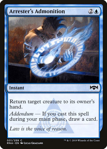 Arrester's Admonition [Ravnica Allegiance]