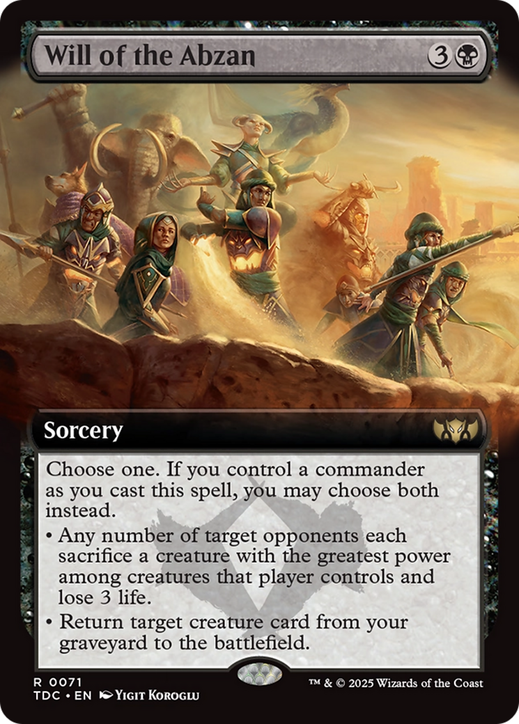 Will of the Abzan (Extended Art) [Tarkir: Dragonstorm Commander]
