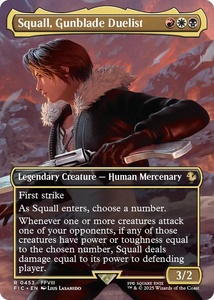 Squall, Gunblade Duelist (Borderless) [FINAL FANTASY Commander]