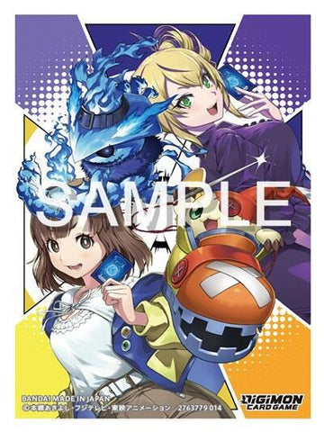 Digimon Card Game Official Sleeves - Arisa Kinosaki and Violet Inboots Card Sleeves 2025 (60-Pack) - Bandai Card Sleeves