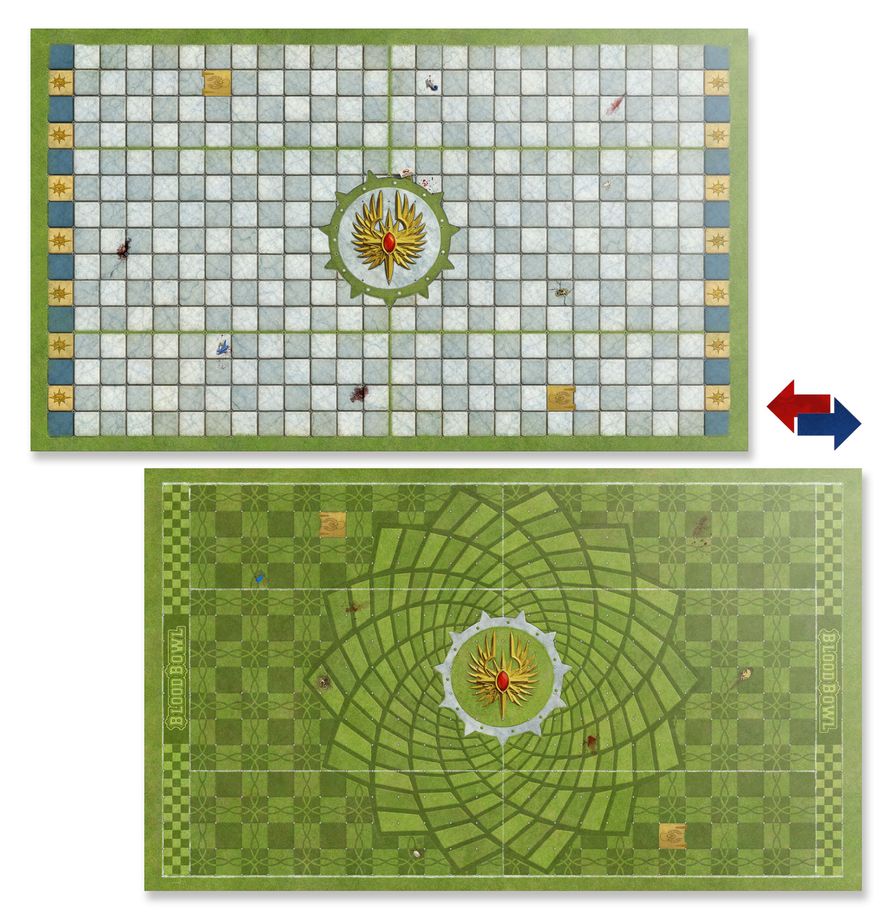 Blood Bowl: High Elf Pitch: Double-sided Pitch and Dugouts