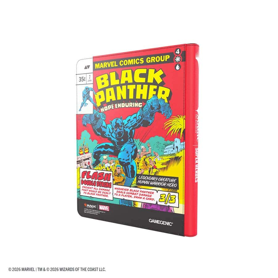 GAMEGENIC: MAGIC THE GATHERING: MSH MARVEL SUPER HEROES: 18-POCKET ZIP-UP ALBUM: CAPTAIN AMERICA AND BLACK PANTHER