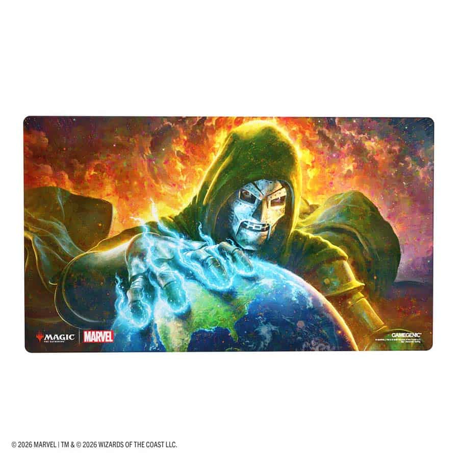 Magic: The Gathering Marvel Superheroes Shiny Playmat - Doom Reigns Supreme - GameGenic Playmats