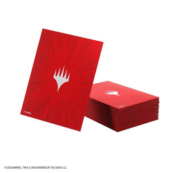 Magic: The Gathering Marvel Superheroes Double Sleeving Pack - Comic Burst Red - GameGenic Card Sleeves
