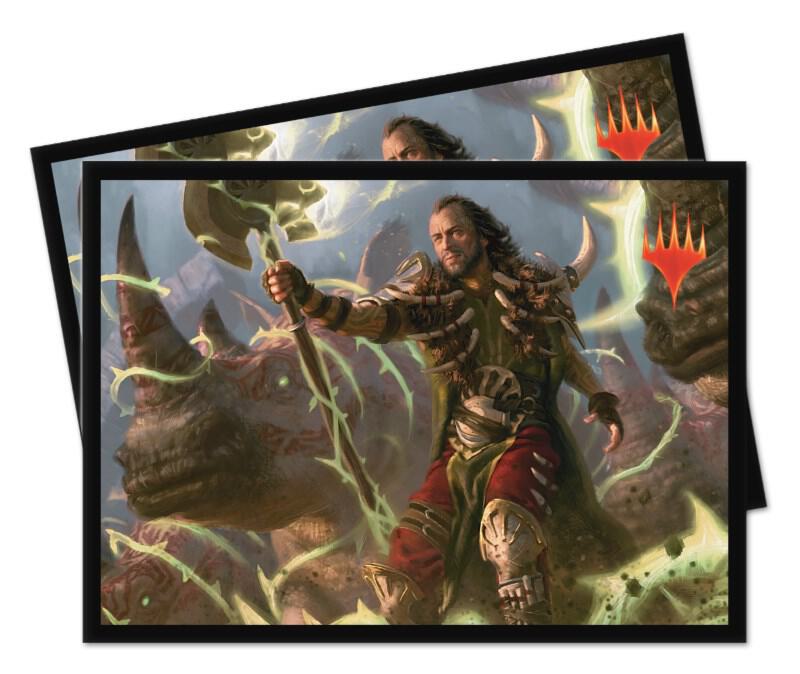 Commander 2019 Standard Deck Protectors V4 - Ghired, Conclave Exile (100-Pack) - Ultra Pro Card Sleeves