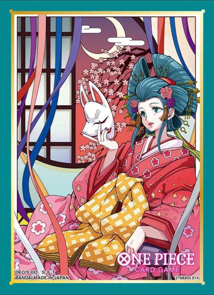 One Piece Card Game Official Sleeves: Assortment 10 - Kouzuki Hiyori (70-Pack) - Bandai Card Sleeves