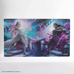 GAMGEN!C: Magic The Gathering: Reality Fracture: Shiny Playmat: Lilliana, Devoted Healer and Liliana, Callous Necromancer