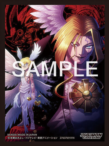 Digimon Card Game Official Sleeves - Digimon Lucemon and Lucemon: Chaos Mode Card Sleeves 2025 (60-Pack) - Bandai Card Sleeves