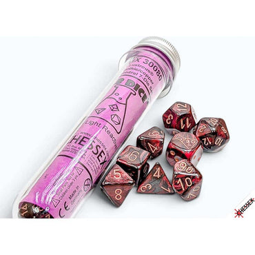 7CT Lab Dice: Lustrous Gothic with Copper