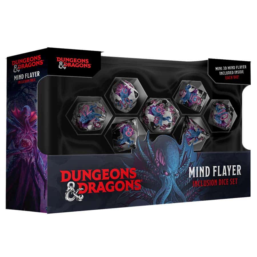 Fanroll: Dungeons And Dragons: Monster Resin Inclusion Dice Set: Mind Flayer
