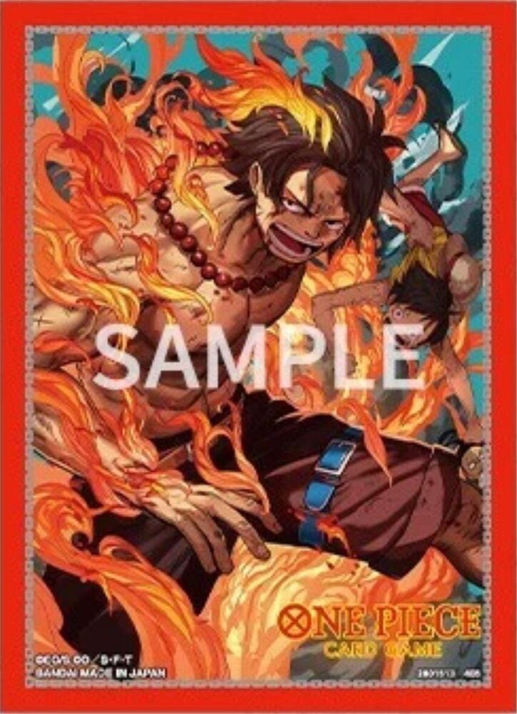 One Piece Card Game Official Sleeves: TCG+ Store Edition Vol. 5 - Portgas.D.Ace (70-Pack) - Bandai Card Sleeves