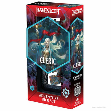 Sirius Dice: Dungeons & Dragons: 14ct Adventure Dice: Cleric Light Blue and Red