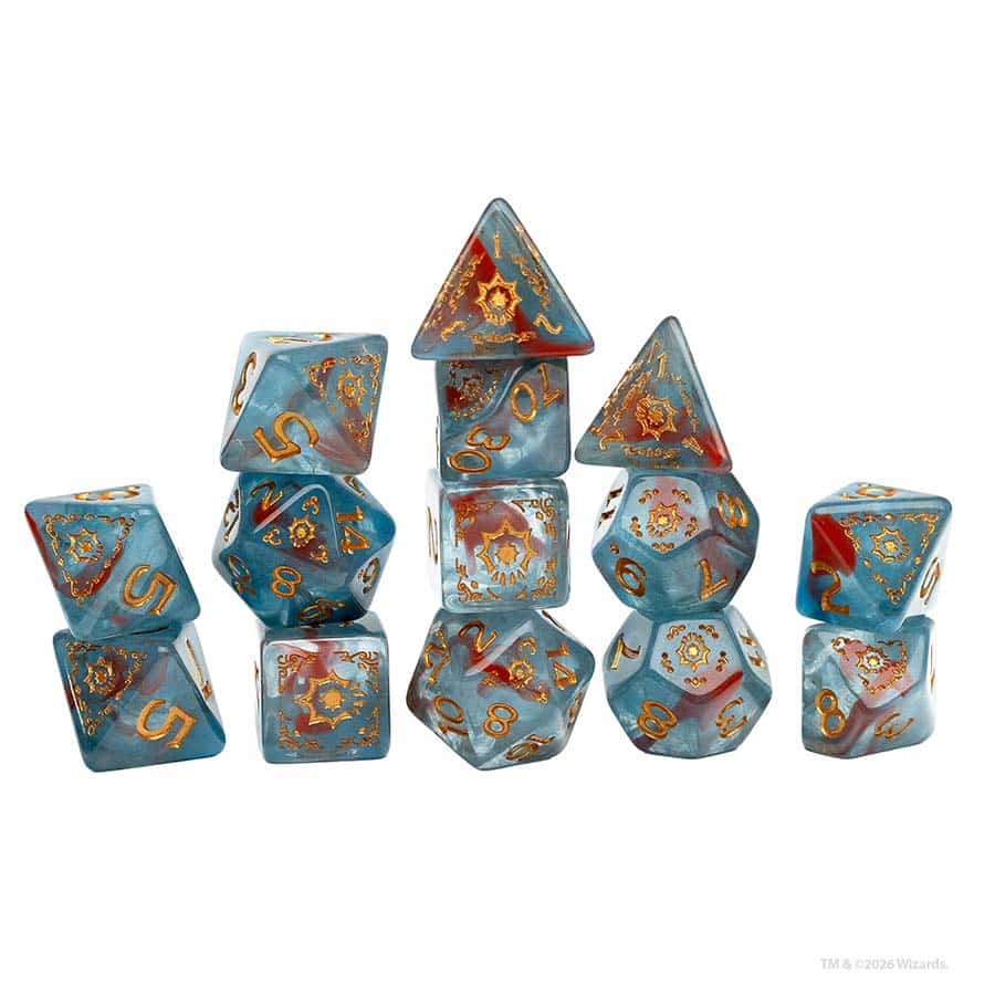 Sirius Dice: Dungeons & Dragons: 14ct Adventure Dice: Cleric Light Blue and Red