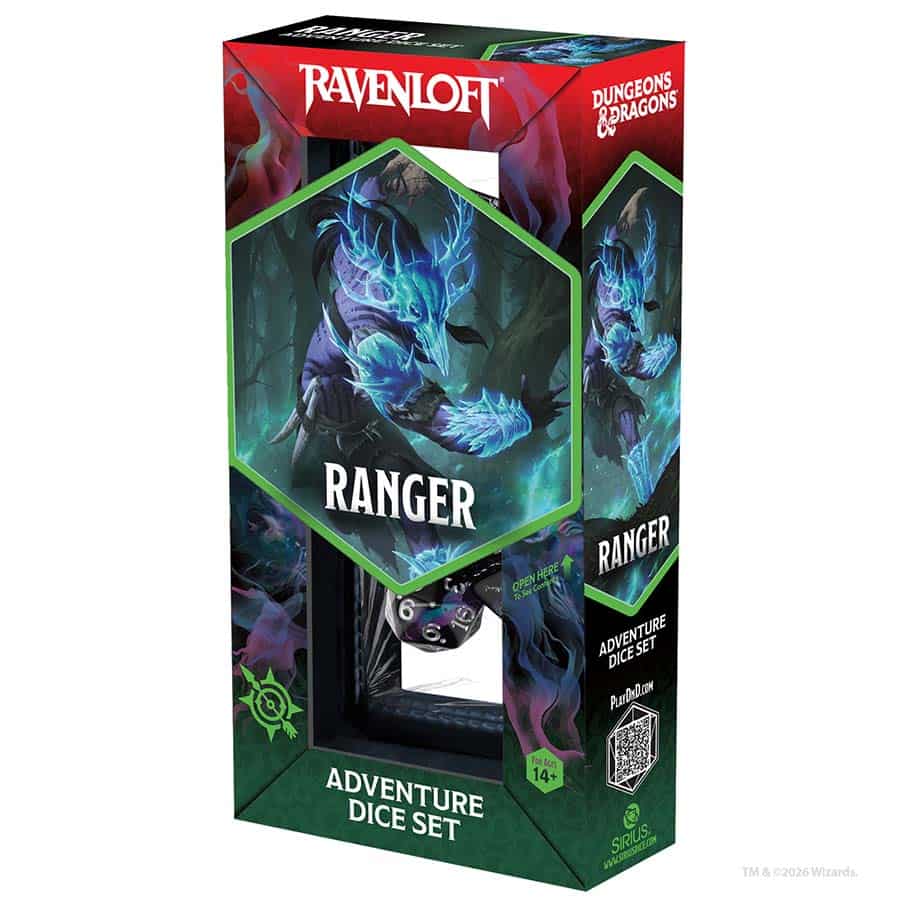 Sirius Dice: Dungeons & Dragons: 14ct Adventure Dice: Ranger Black and Blue