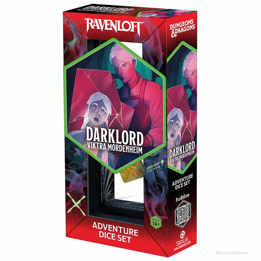 Sirius Dice: Dungeons and Dragons: 7ct Adventure Dice (Round-Edged): Darklord Viktra Mordenheim