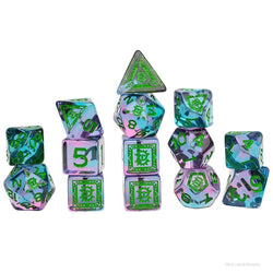 Sirius Dice: Dungeons & Dragons: 14ct Adventure Dice: Warlock Purple and Green