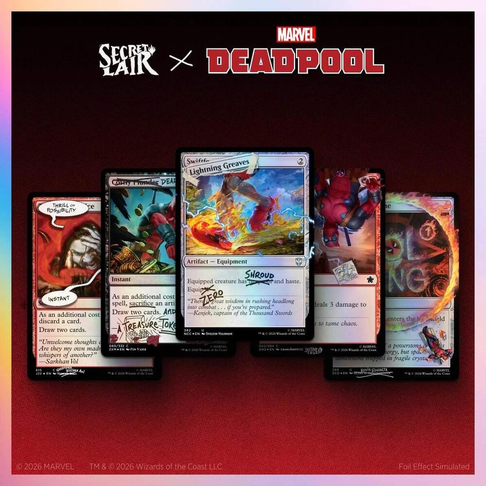 Secret Lair Drop: Secret lair X Marvel's Deadpool: I Fixed It (You're Welcome) - Traditional Foil Edition - Secret Lair Drop Series (SLD)