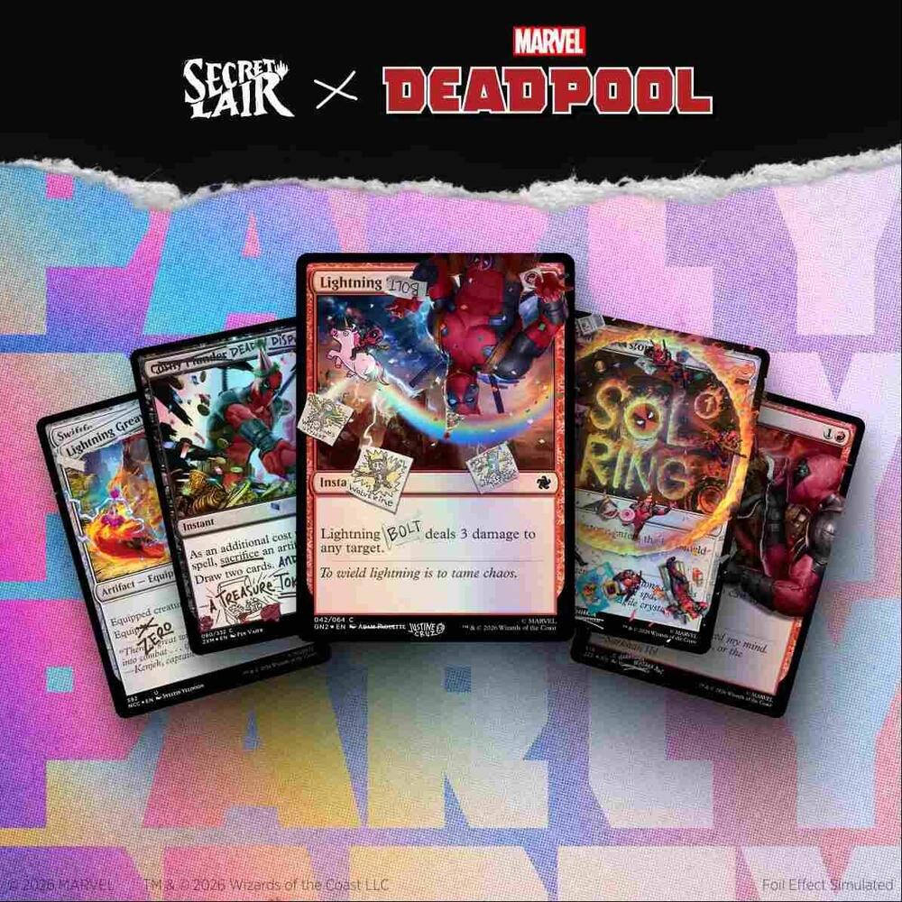 Secret Lair Drop: Secret lair X Marvel's Deadpool: I Fixed It (You're Welcome) - Pool Party Foil Edition - Secret Lair Drop Series (SLD)