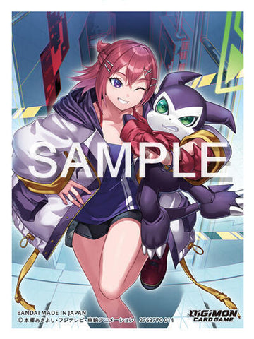 Digimon Card Game Official Sleeves - Digimon Yuuki and Impmon Card Sleeves 2025 (60-Pack) - Bandai Card Sleeves