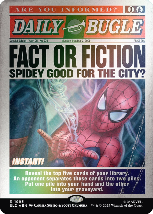 Secret Lair Drop: Secret Lair x Marvel's Spider-Man: Daily Bugle Breaking News - Rainbow Foil Edition - Secret Lair Drop Series (SLD)