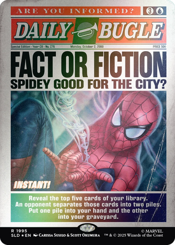 Secret Lair Drop: Secret Lair x Marvel's Spider-Man: Daily Bugle Breaking News - Rainbow Foil Edition - Secret Lair Drop Series (SLD)