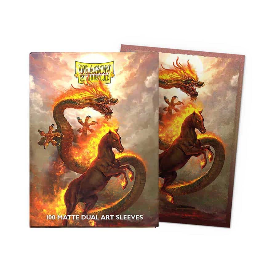 DRAGON SHIELD SLEEVES: DUAL MATTE ART: CHINESE NEW YEAR 2026: YEAR OF THE FIRE HORSE (100CT)
