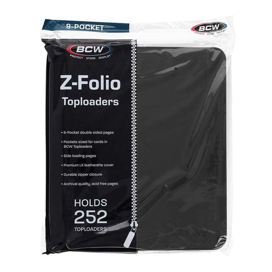 BCW Supplies: Z-Folio For Toploaders 4-Pocket LX Black