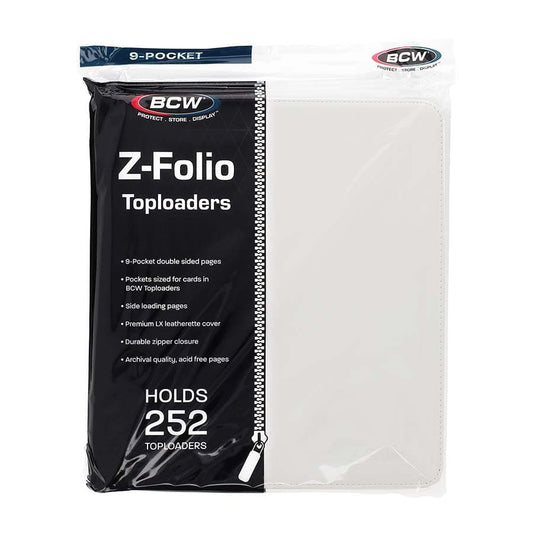 BCW Supplies: Z-Folio For Toploaders 9-Pocket LX White