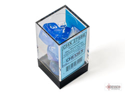 Borealis Sky Blue/White Luminary Polyhedral 7-Dice Set (CHX 27586)