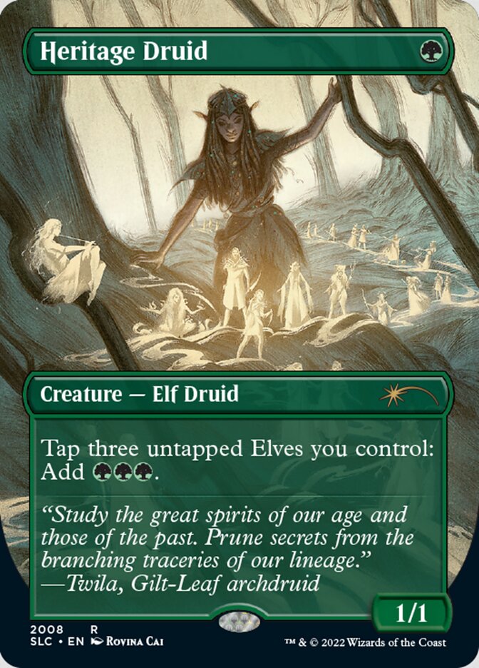 Heritage Druid (Borderless) [Secret Lair Countdown Kit]