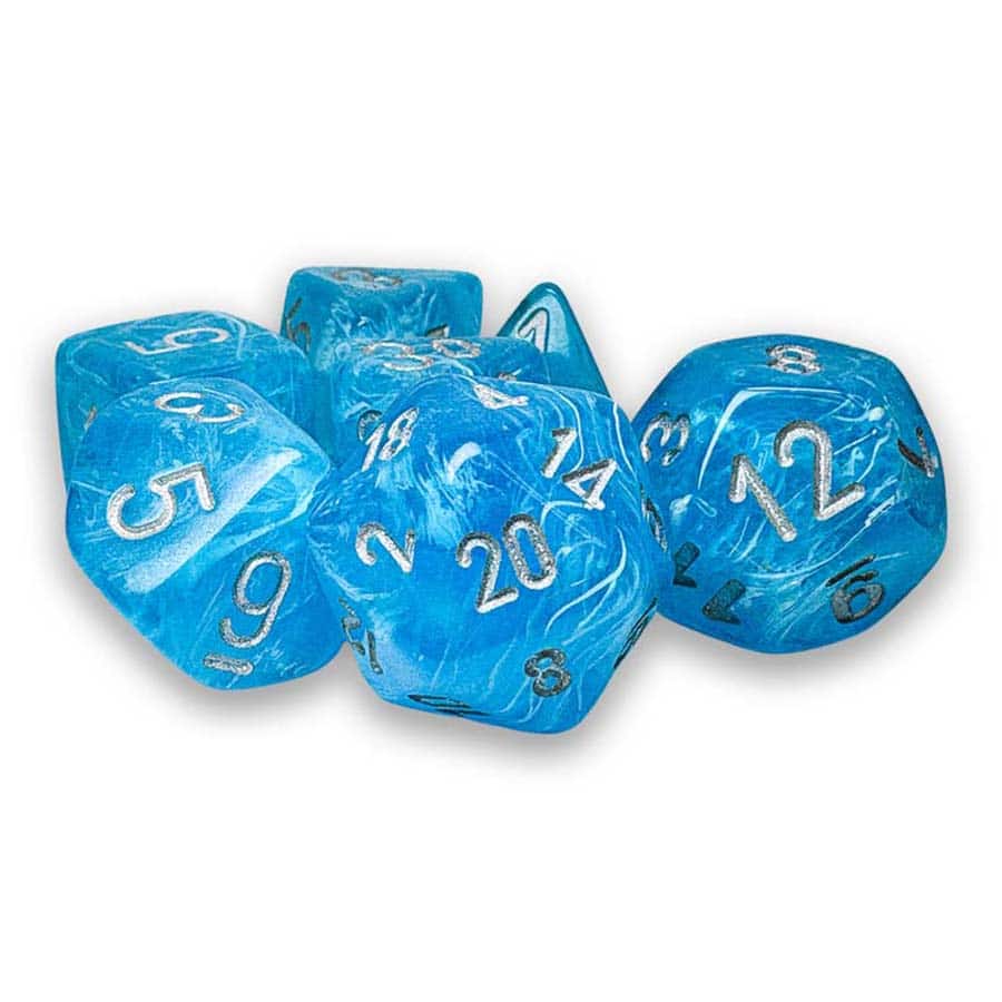 7ct Mega-Hedral Dice Set: Luminary Sky with Silver