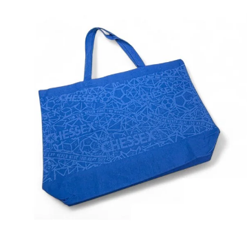 "Too Many Dice" Large Gusseted Bottom Blue Tote Bag (CHX 85106)