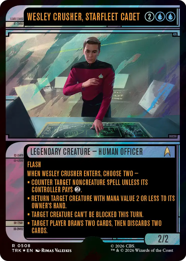 Wesley Crusher, Starfleet Cadet (Showcase) (Surge Foil) [Star Trek]