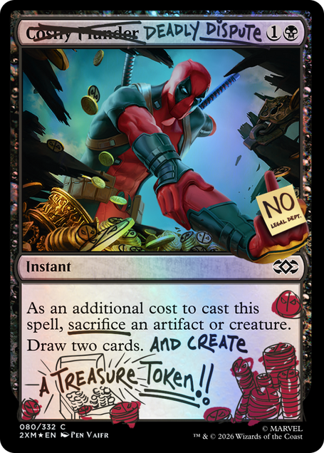 Secret Lair Drop: Secret lair X Marvel's Deadpool: I Fixed It (You're Welcome) - Traditional Foil Edition - Secret Lair Drop Series (SLD)