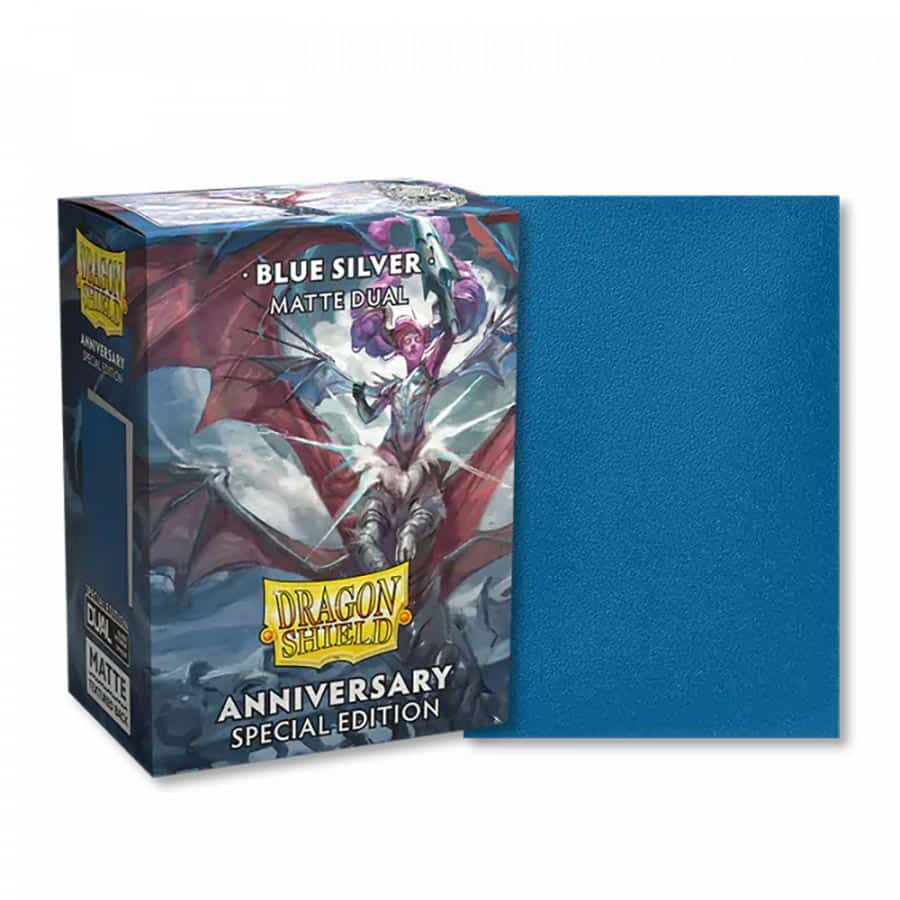 Dragon Shield Sleeves: Dual Matte: Anniversary Special Edition: Blue-Silver (100ct)