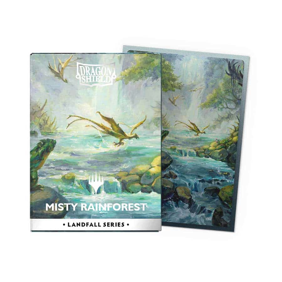 Dragon Shield: Magic the Gathering: Landfall Series: Matte Dual Art (Standard Size Licensed Sleeve): Misty Rainforest (100ct)