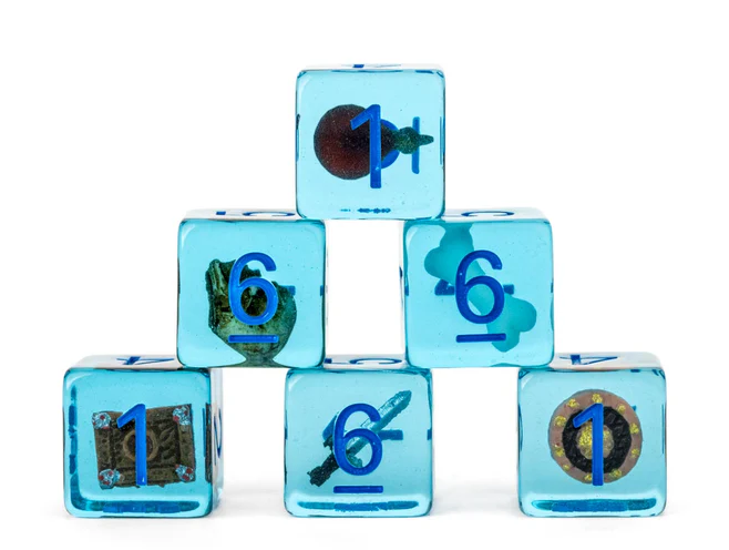 FANROLL: DUNGEONS AND DRAGONS: GELATINOUS CUBE DICE (6CT)