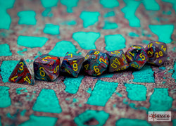 7ct Festive Polyhedral Dice Set: Mosaic/Yellow