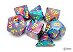 7ct Festive Polyhedral Dice Set: Mosaic/Yellow