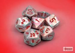 Festive Pop Art/Red Polyhedral 7-Dice Set (CHX 27539)